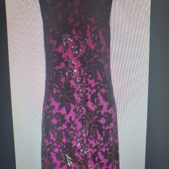 Diane Von Furstenberg DVF hot pink and black sequin shift dress - Picture 11 of 11